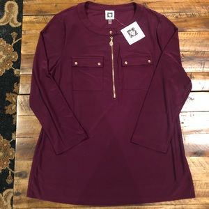 NWT Plum Anne Klein Top